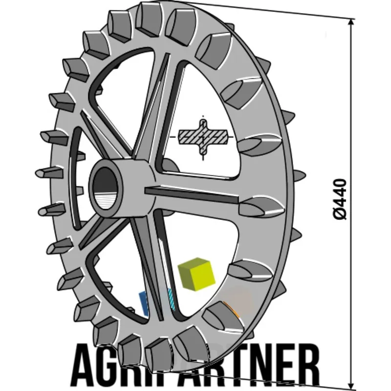 Expédié Aujourd'hui Roue Crosskill 440x80 fonte GGG50 pour arbre 50 Universel