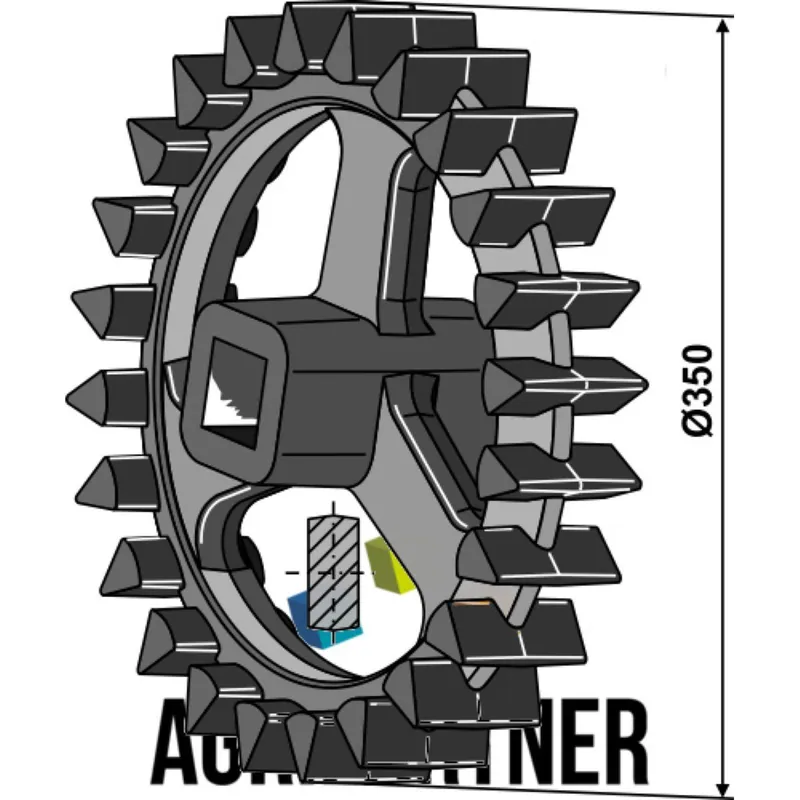 Seulement Aujourd'hui Roue Crosskill 350x60 fonte GG25 pour arbre 40x40 Universel