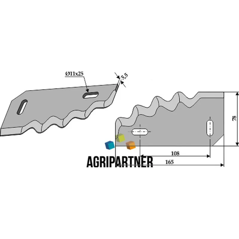 Commande En Gros Couteau Ø11x25mm gauche mélangeuse HIMEL UNIFEED