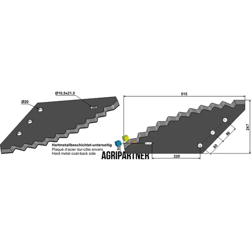 Dernière Chance Couteau 184020373 carbure mélangeuse DELAVAL