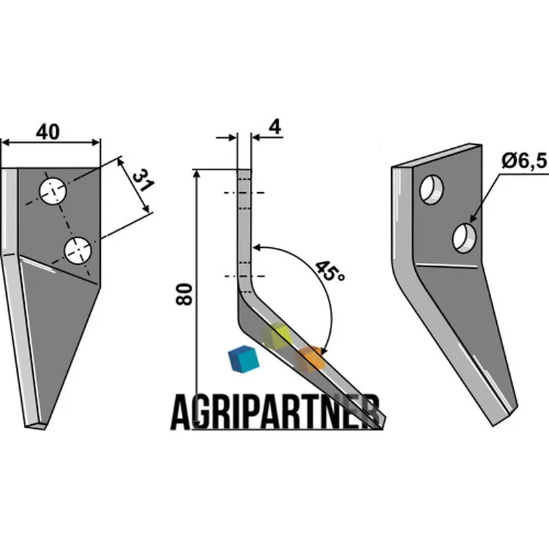 Couteau 16800013 16800019 mélangeuse STORTI FRASTO Commander Vite