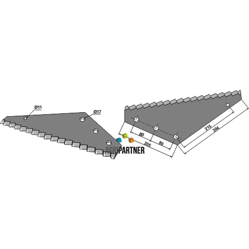 Couteau Ø11/17mm EA80x80x215mm mélangeuse MUTTI Solde