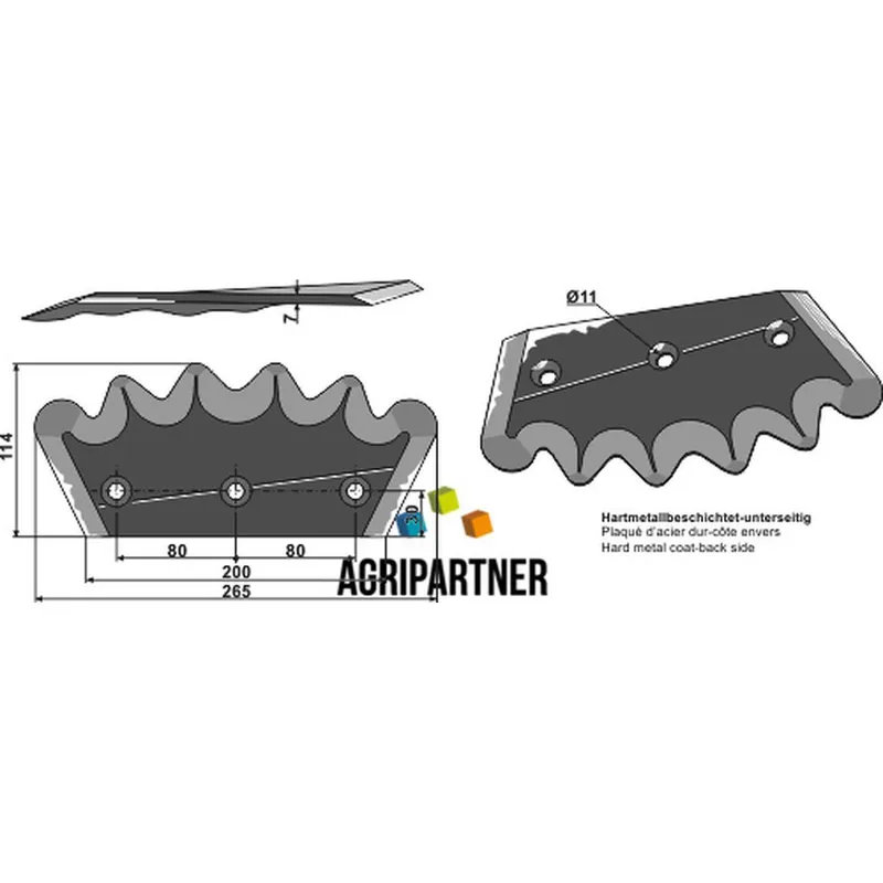 Promotion Couteau gauche Ø11mm renforcé carbure mélangeuse PAGLIARI