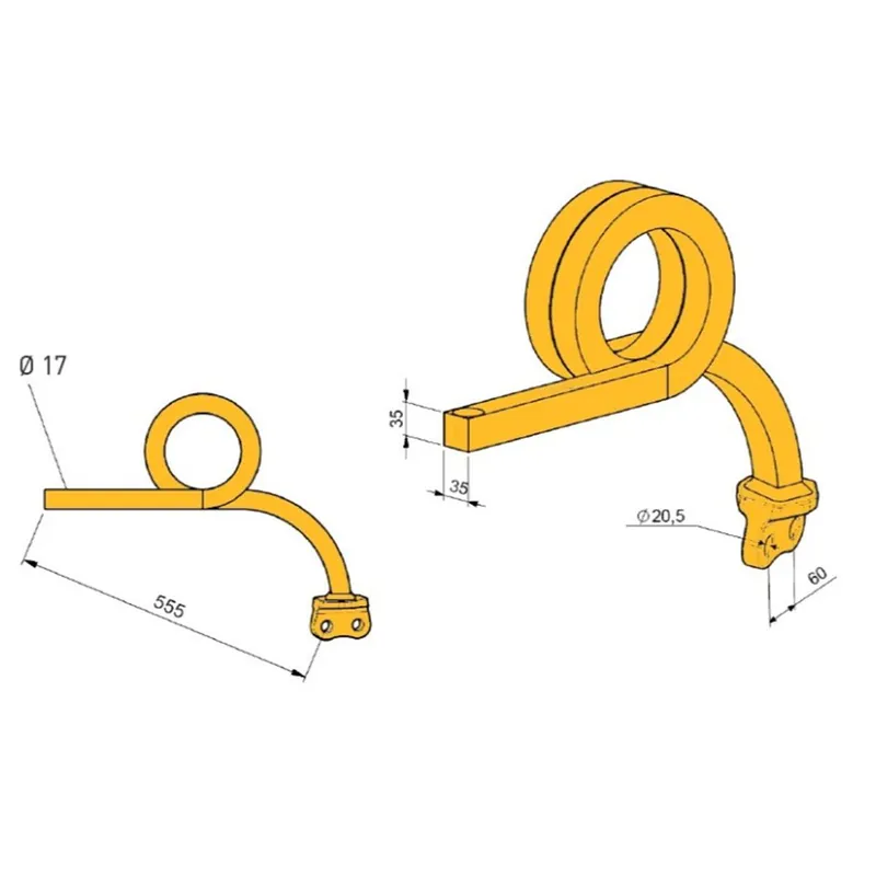 Prix Réduit Dent TCS-SR35-512 sécurité 3D 35x35mm arrière Disc-O-Mulch
