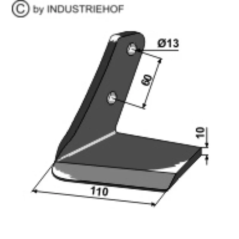 Solde Aileron 3002403 déchaumeur à dents FARMET Turbulent gauche