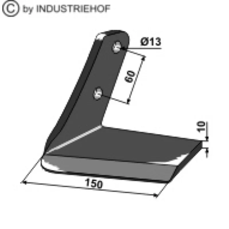 Prix Réduit Aileron 3003292 déchaumeur à dents FARMET Triolent gauche