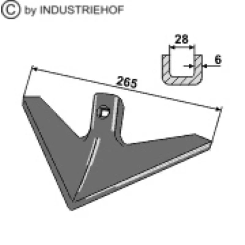 Acheter Direct Soc patte d´oie 3000236 3374356 vibroculteur FRAMET 265x6mm