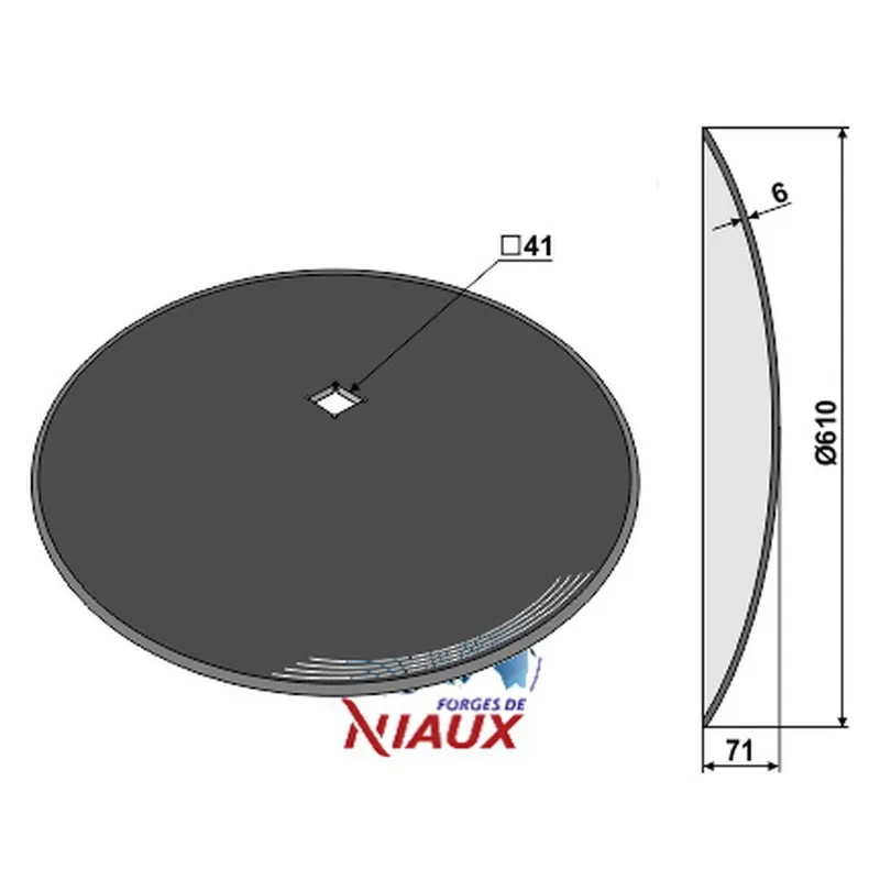 Solde Disque lisse cover crop Gregoir&Besson Niaux 200 610x6mm