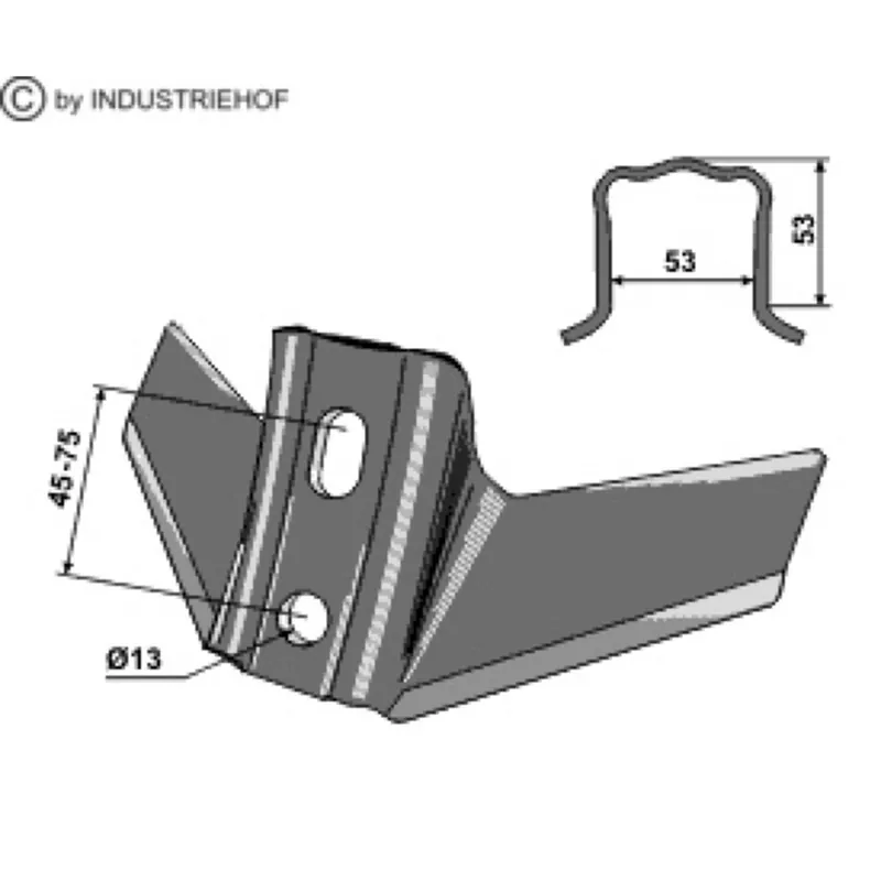 Vente Flash Aileron vibroculteur KONGSKILDE 300x6mm entraxe 45-75mm