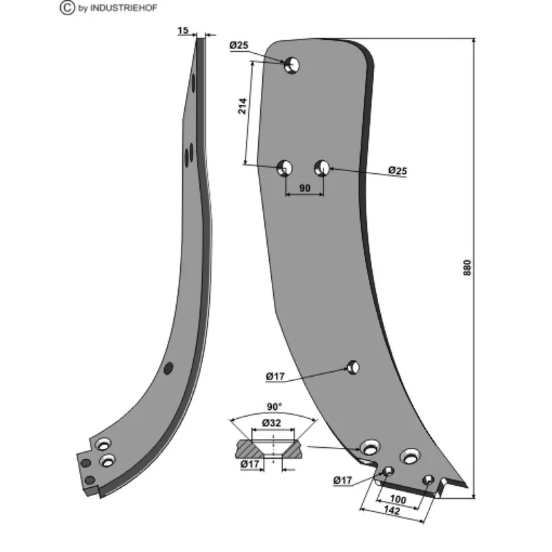 Lame LAM706NM 880mm pour dent Durou droit Paiement Sécurisé