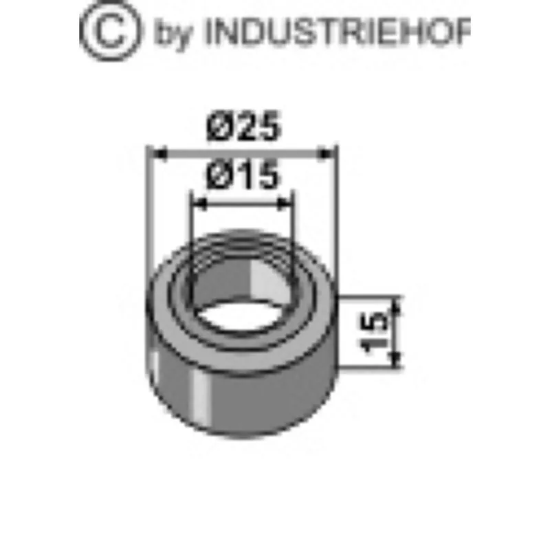 Bague de cisaillement lame Durou Ø15x25mm epaisseur 15mm Bon Marché