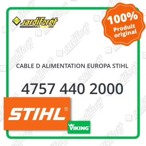 Populaire Cable d alimentation europa STIHL - 4757 440 2000