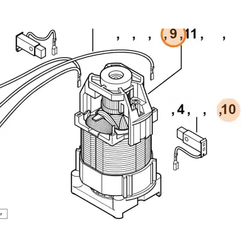 Moteur electrique 230 v/50 hz STIHL - 4812 600 0203 Prix Cassé