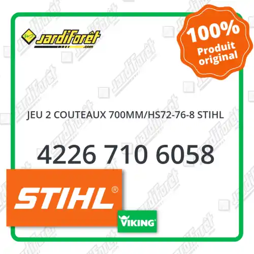 Jeu 2 couteaux 700mm/hs72-76-8 STIHL - 4226 710 6058 Super Prix