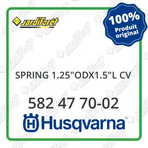 Authentique Spring 1.25odx1.5"l cv Husqvarna - 582 47 70-02"