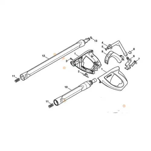 PISTOLET COMPLET RE STIHL - 4915 500 1321 Retour Gratuit