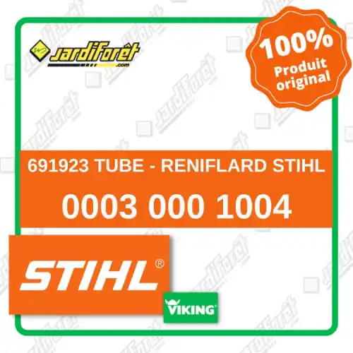 Commander Maintenant 691923 TUBE - RENIFLARD STIHL - 0003 000 1004