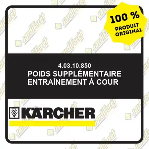 Poids supplémentaire entraînement à cour Karcher 40310850 Offre Exclusive