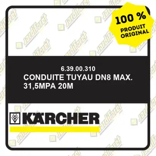 Commander Maintenant Conduite tuyau DN8 max. 31,5MPa 20m Karcher 63900310