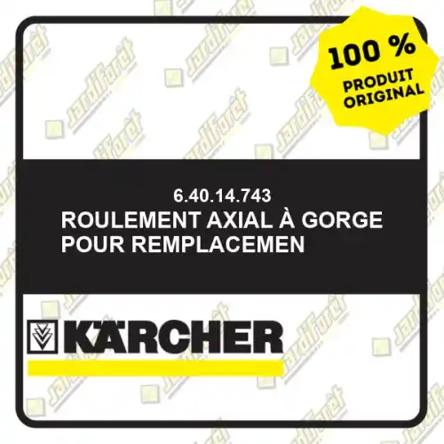 Roulement axial à gorge pour remplacemen Karcher 64014743 Promotion Saisonnière