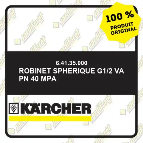 Offre Spéciale Robinet spherique G1/2 VA PN 40 MPa Karcher 64135000