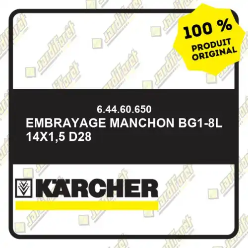 Embrayage manchon BG1-8L 14x1,5 D28 Karcher 64460650 Promotion Saisonnière