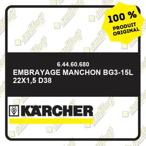 Meilleure Vente Embrayage manchon BG3-15L 22x1,5 D38 Karcher 64460680