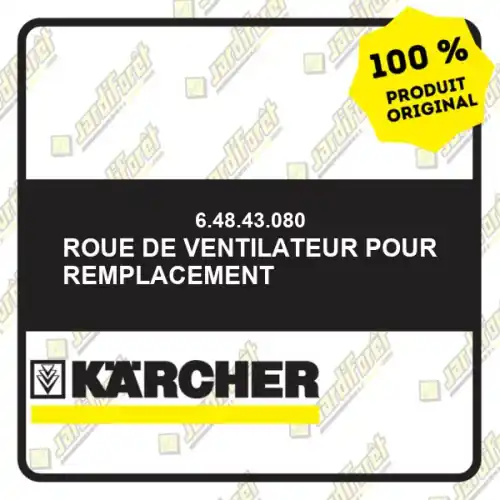Roue de ventilateur pour remplacement Karcher 64843080 Vente Directe