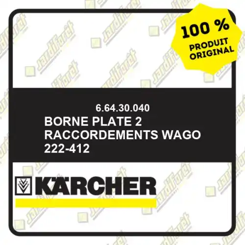 Borne plate 2 raccordements Wago 222-412 Karcher 66430040 Prix Bas