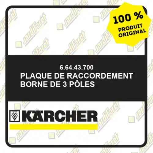 Plaque de raccordement borne de 3 pôles Karcher 66443700 Offre Exclusive