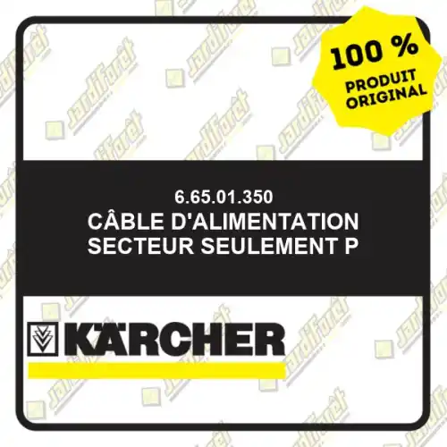 Câble d‘alimentation secteur seulement p Karcher 66501350 Offre Exclusive